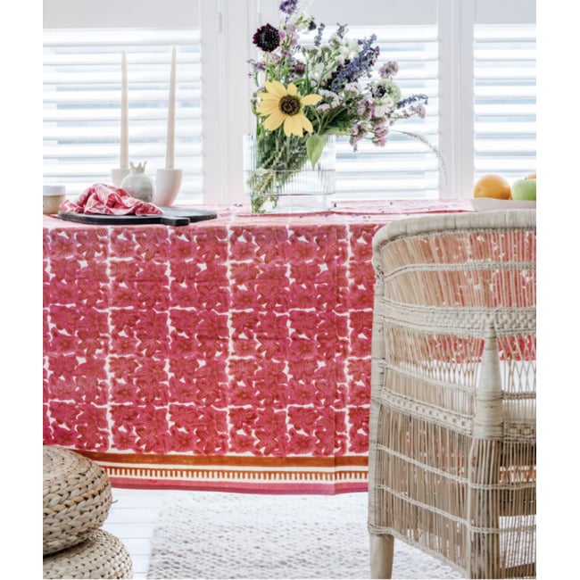 Nappe imprimée Manoa rose rosa <span itemprop=
