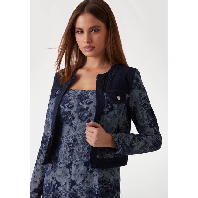 Veste Denim Jacquard blau multi <span itemprop=