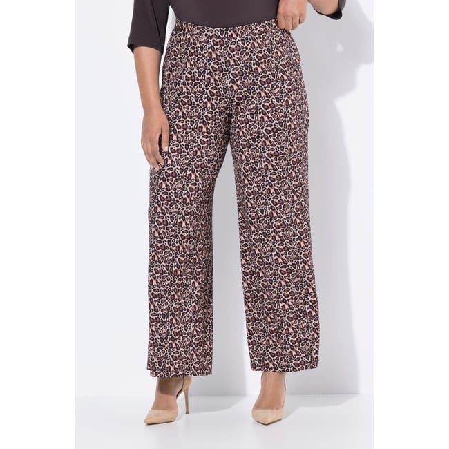Pantalon en jersey imprimé noir <span itemprop=
