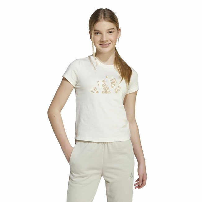 Short Sleeve T-Shirt with Leopard Print - ADIDAS SPORTSWEAR