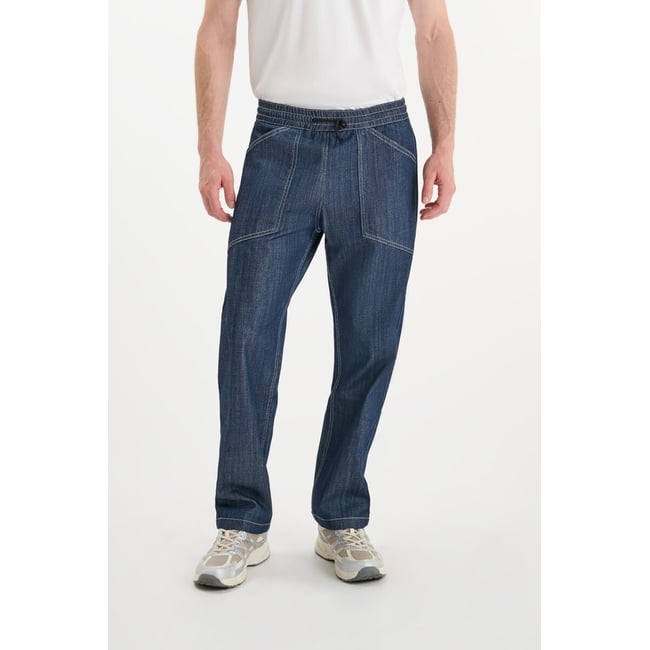 Jeans loose, large MILAK, longueur 34 blue <span itemprop=