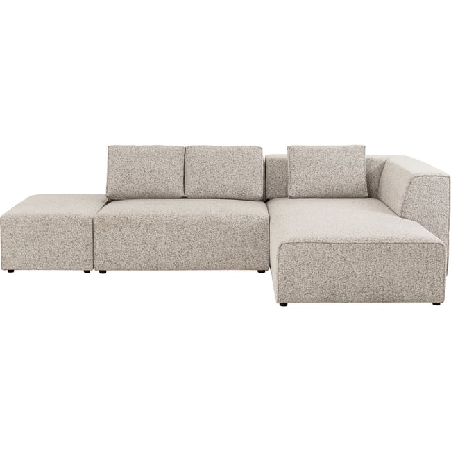Canapé d'angle en polyester tressé, INFINITY Couleur beige <span itemprop=