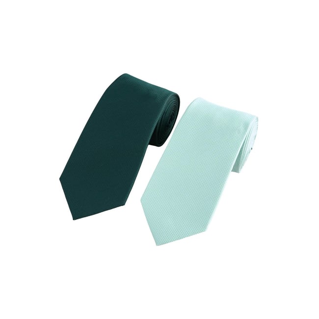 Cravate texturée, lot de 2 vert/forêt <span itemprop=
