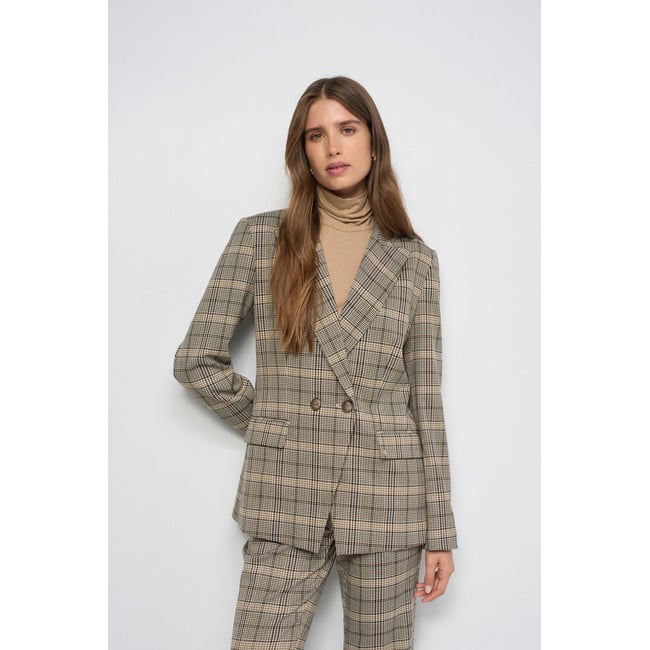 BLAZER SLIM FIT À CARREAUX marron <span itemprop=