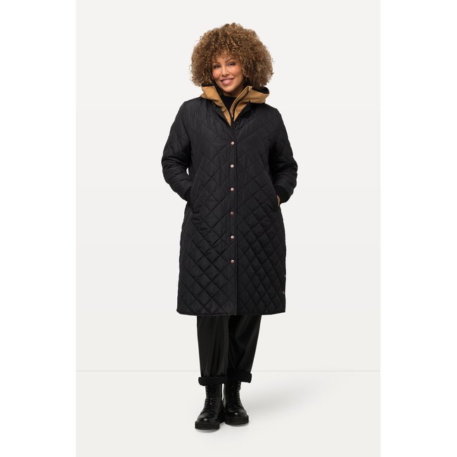 Veste matelassée 2-en-1, élément softshell noir <span itemprop=