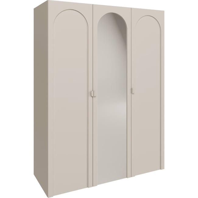 Armoire 3 portes miroir collection ARKADIA Couleur cachemire <span itemprop=