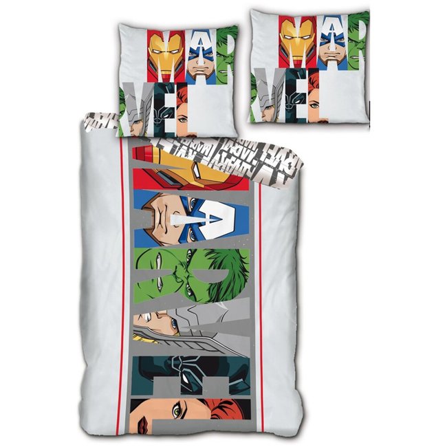 Parure de lit Enfant Marvel gris <span itemprop=