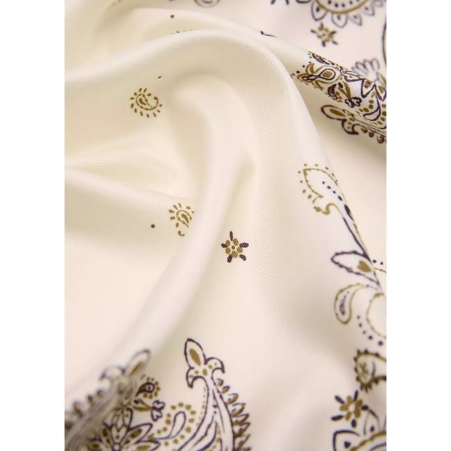 Foulard en imprimé paisley bordeaux <span itemprop=