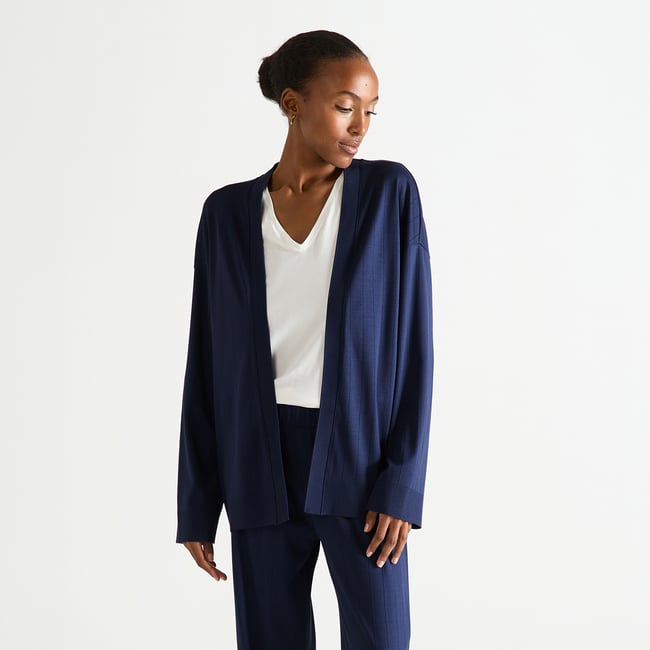 Gilet  en tricot ÉNORA nuit <span itemprop=