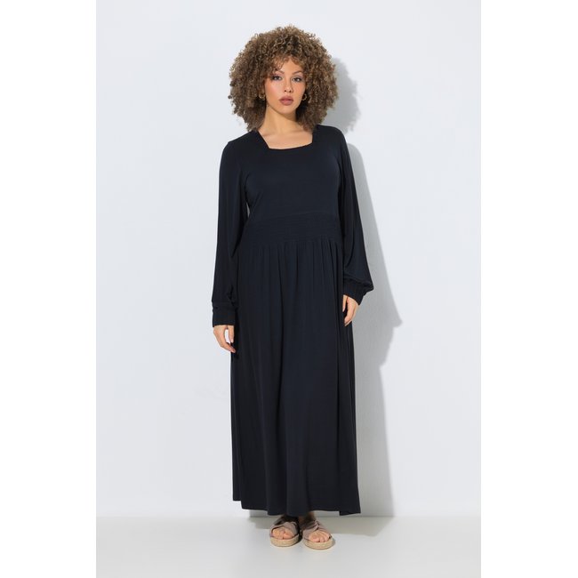 Robe maxi en jersey noir <span itemprop=
