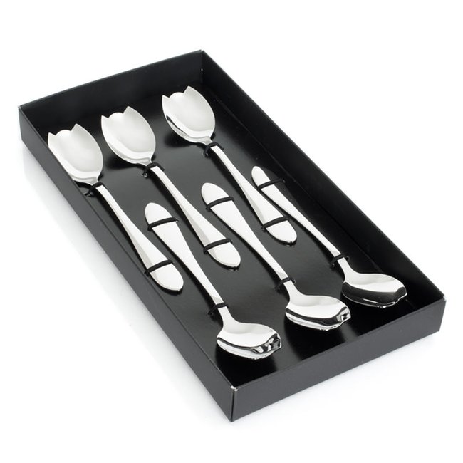 Coffret 6 cuilleres melon atlanta Couleur argent / métallique <span itemprop=