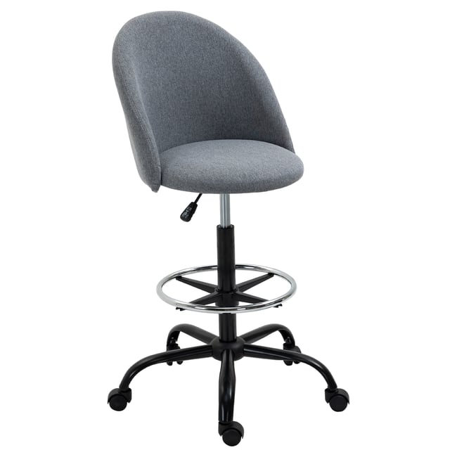 Chaise de bureau pour travail debout Lin Gris Couleur gris <span itemprop=