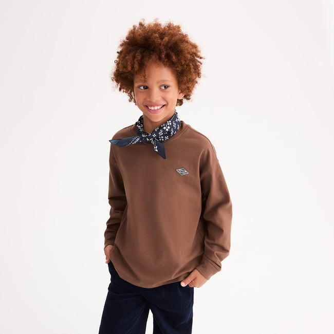 Camisola estampada com mangas compridas - LA REDOUTE COLLECTIONS