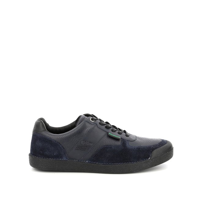 Zapatillas de piel Trino azul marino <span itemprop=