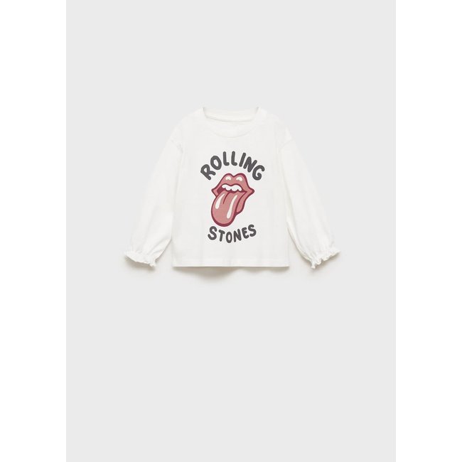 T-shirt The Rolling Stones blanc cassé <span itemprop=
