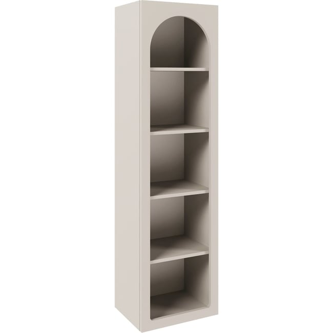 Bibliothèque ouverte ARKADIA, Arche décorative Couleur cachemire mat et blanc <span itemprop=