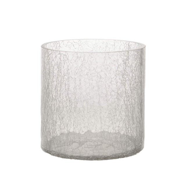 Vase craquelé cylindrique 20 Couleur transparent / cristal <span itemprop=