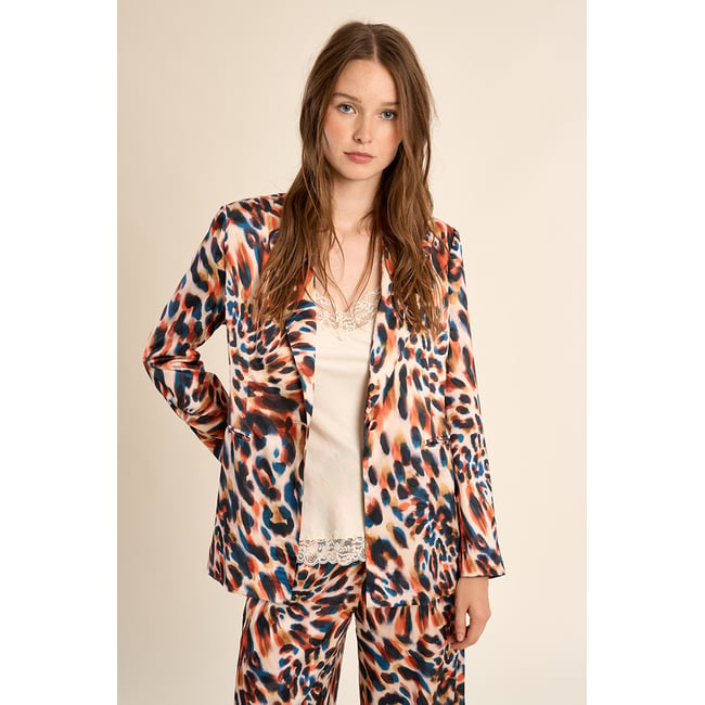 Blazer droit, imprimé v002233 <span itemprop=