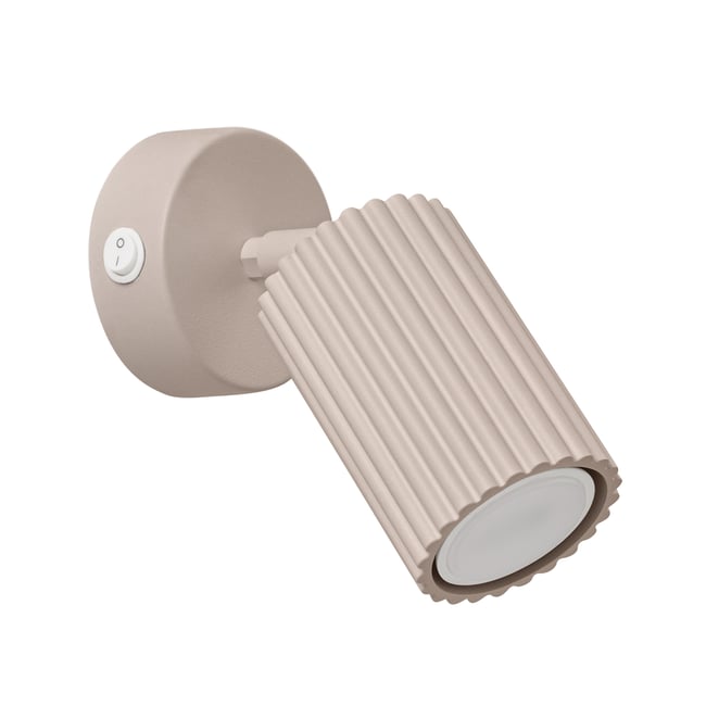 Applique Aluminium Taupe GU10 1 Karbon Couleur marron <span itemprop=