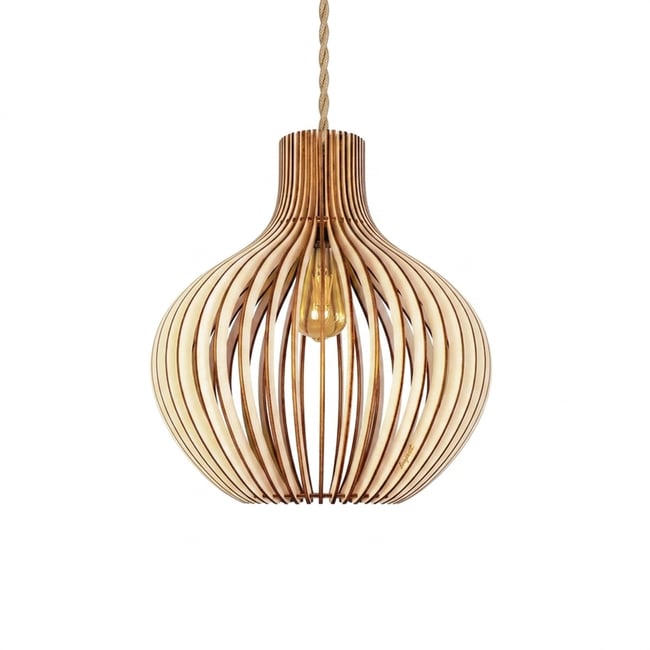 Suspension en bois de peuplier CELESTE - ATELIER LOUPIOTE
