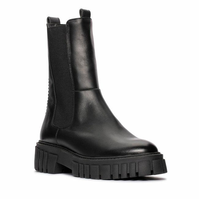 Page top ankle boots in leather black Clarks La Redoute