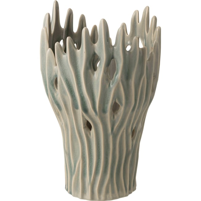 Vase sculptural en porcelaine Couleur bleu clair <span itemprop=