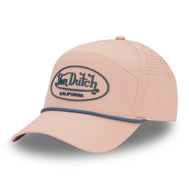 Casquette 6 Panels CORD rose pâle/bleu <span itemprop=