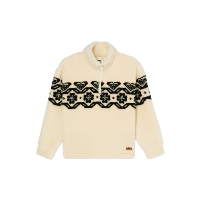 Polaire demi-zip TREASURE SOUL. blanc coconut milk <span itemprop=