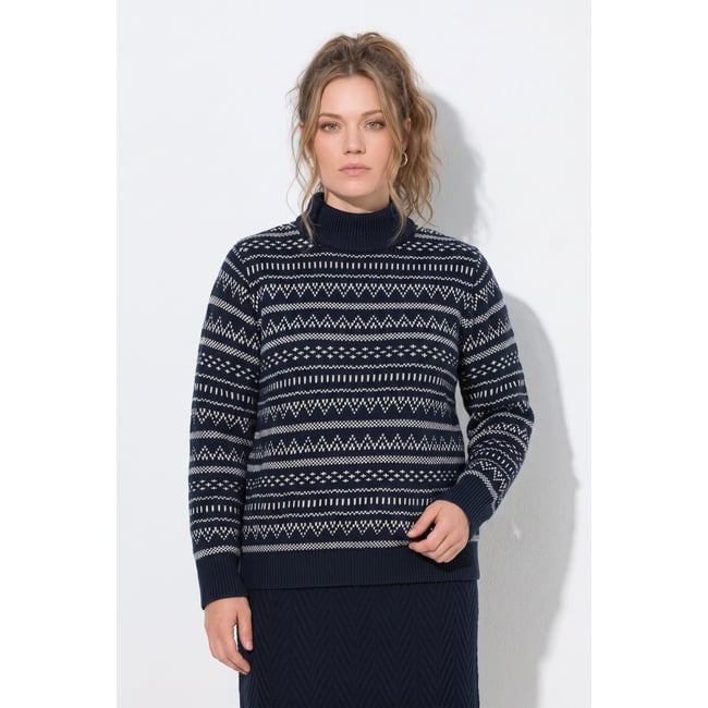 Pull en Jacquard de coton bio. - ULLA POPKEN