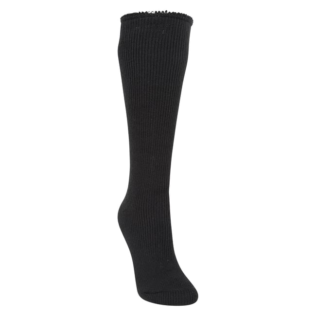 Chaussettes hauteur genoux noir <span itemprop=