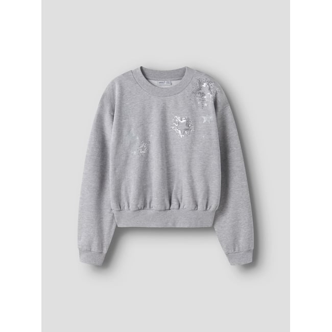 Sweat-Shirt gris - grey melange1 <span itemprop=