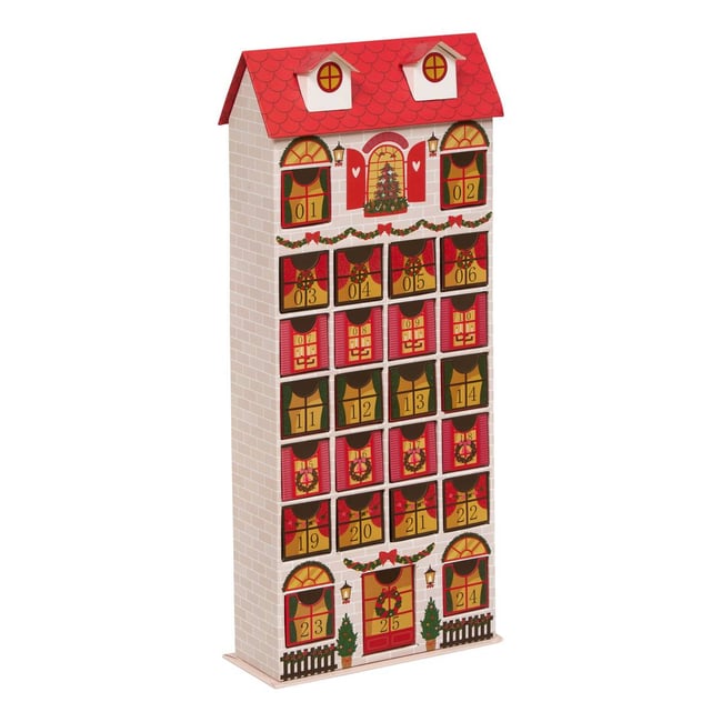 Calendrier de l'Avent maison H. 41 cm Couleur multicolore <span itemprop=