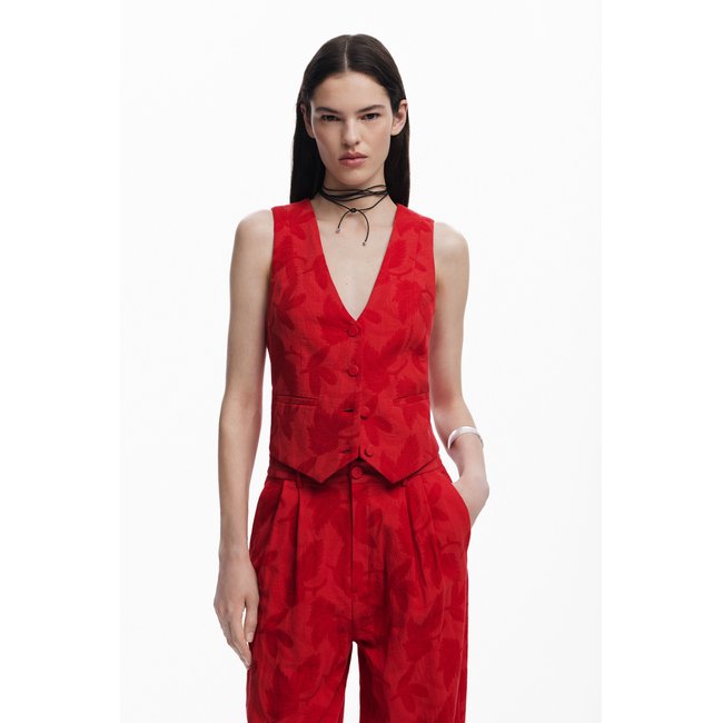 Desigual - Gilet à motifs feuilles - DESIGUAL