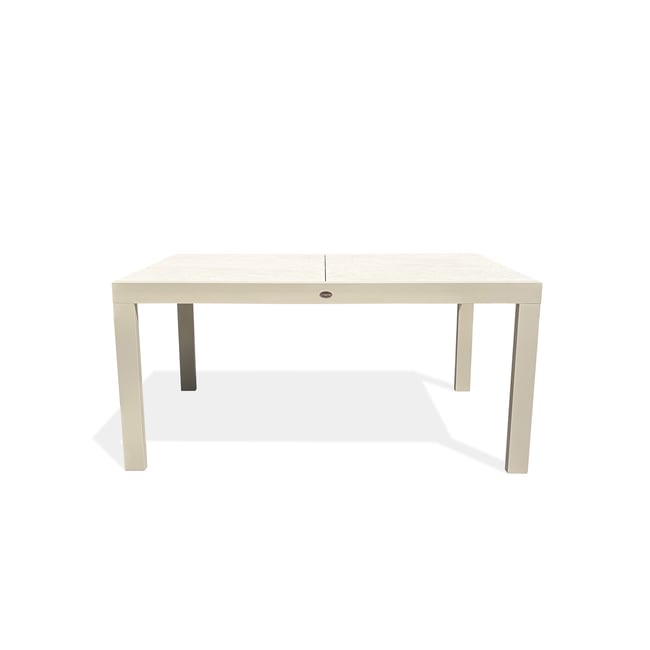 Table de jardin en aluminium et plateau sinterstone KALIBO grège <span itemprop=