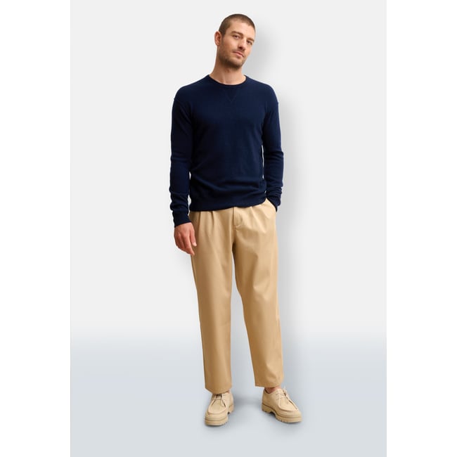 Pull Col Rond Navy Noe bleu foncé <span itemprop=