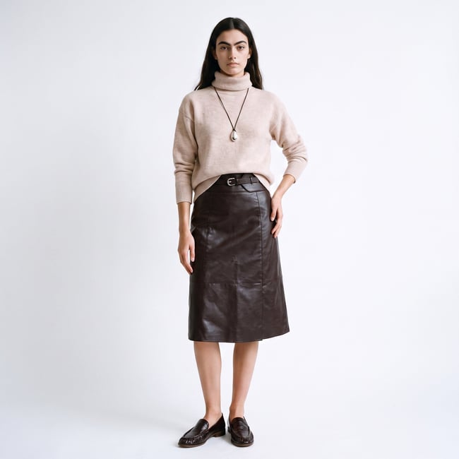 Pull col roulé coupe ample laine chaude ALORIA - ARTLOVE