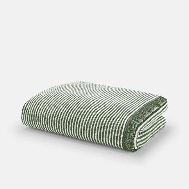 Serviette éponge rayée Malo 500 g/m2  kaki <span itemprop=