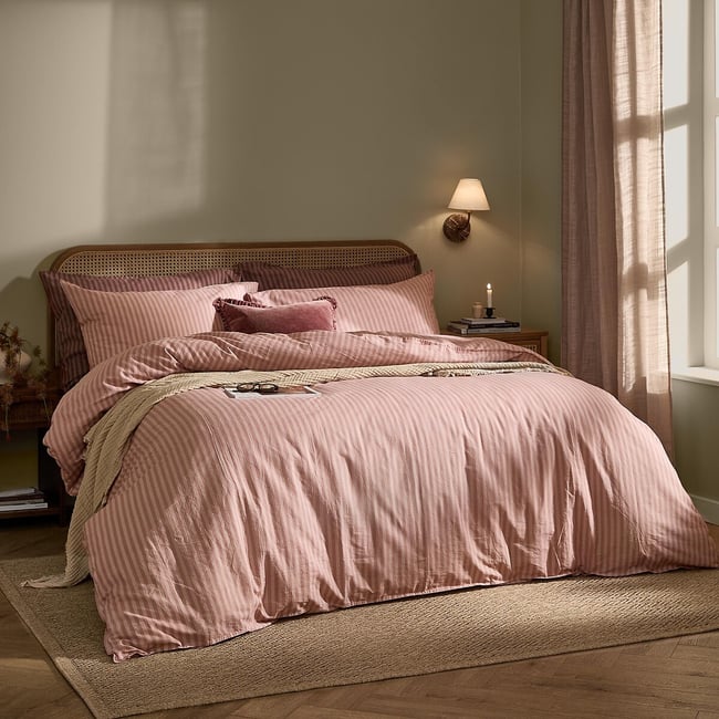 Marlow Stripe 100% Cotton Duvet Cover and Pillowcase Set - YARD