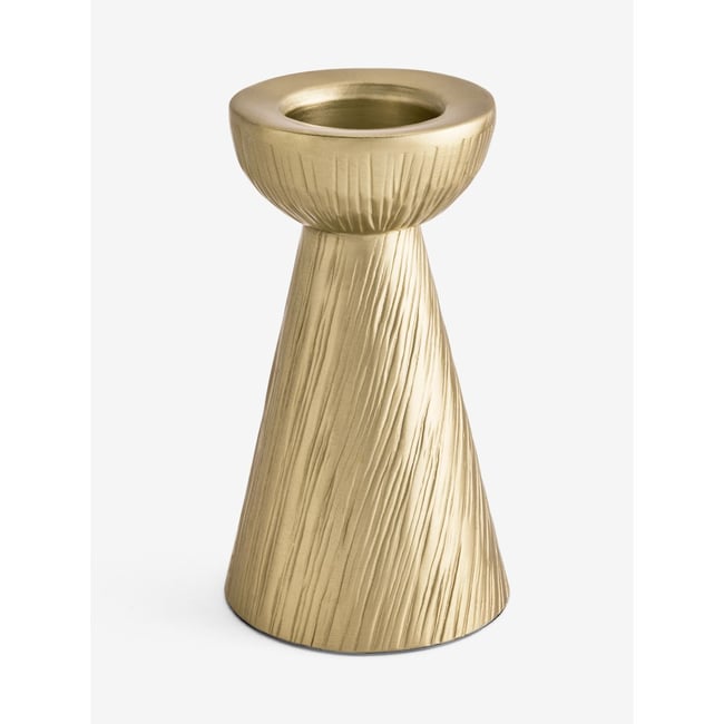 Bougeoir en métal evie Couleur doré <span itemprop=