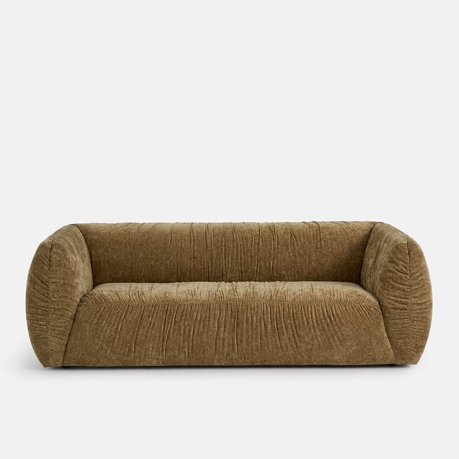 Canapé droit 3 ou 4 places, en chenille flammée, SILVER - LA REDOUTE INTERIEURS