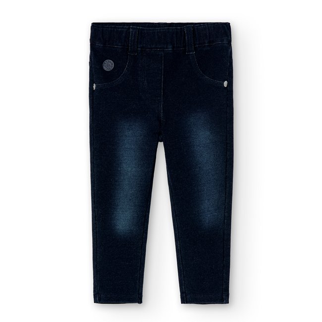 Jegging Fille Boden - 7 Ans - Bleu - Taille élastique - Motif Espace