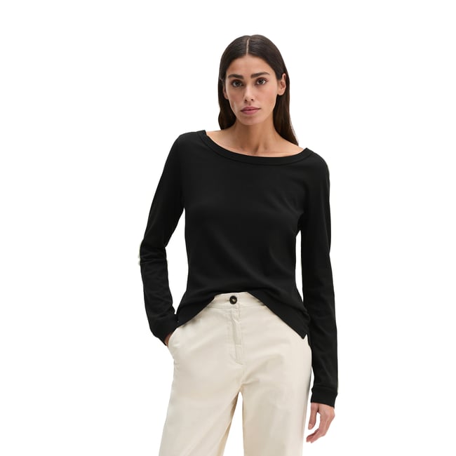 T-shirt long régulier en jersey simple de coton doux - MARC O'POLO