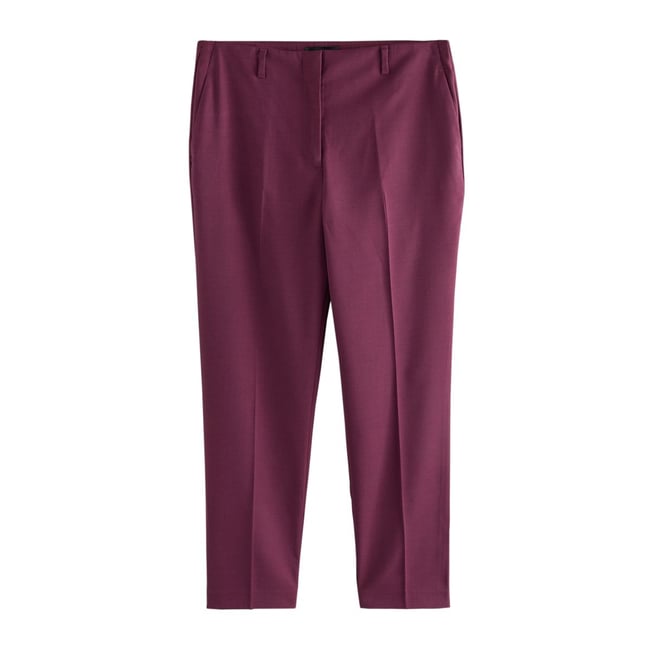 Pantalon slim et ajusté rouge bordeaux <span itemprop=