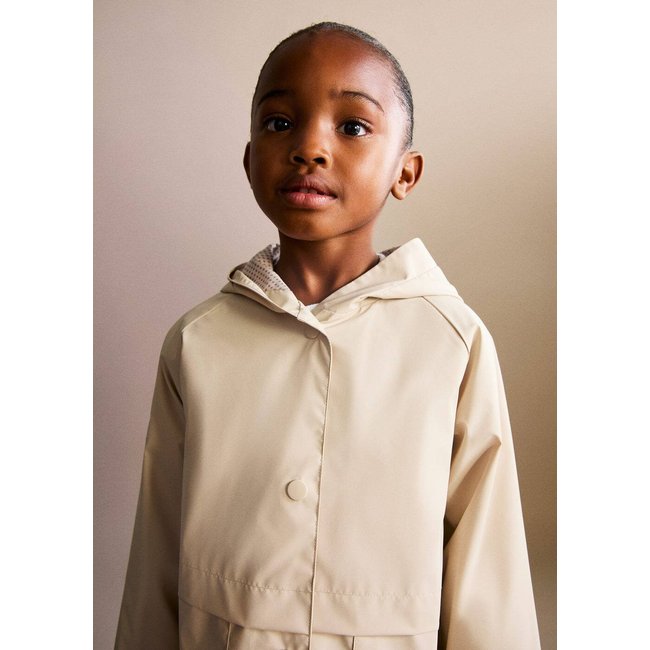 Parka poches capuche écru <span itemprop=
