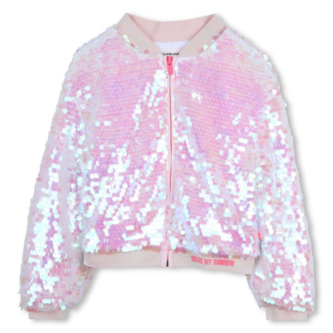 Bomber pailleté nacre <span itemprop=