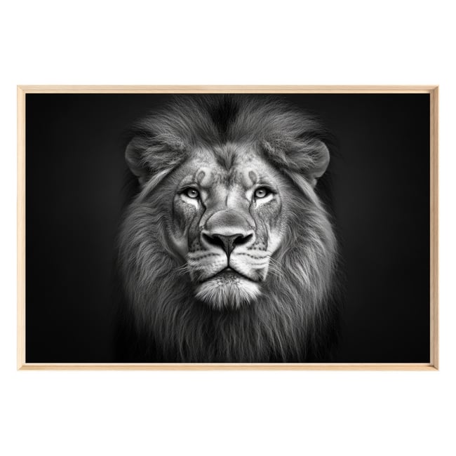 Tableau Mural Encadré Portrait Lion Majestueux ANIMAUX Couleur tableaux encadrés <span itemprop=