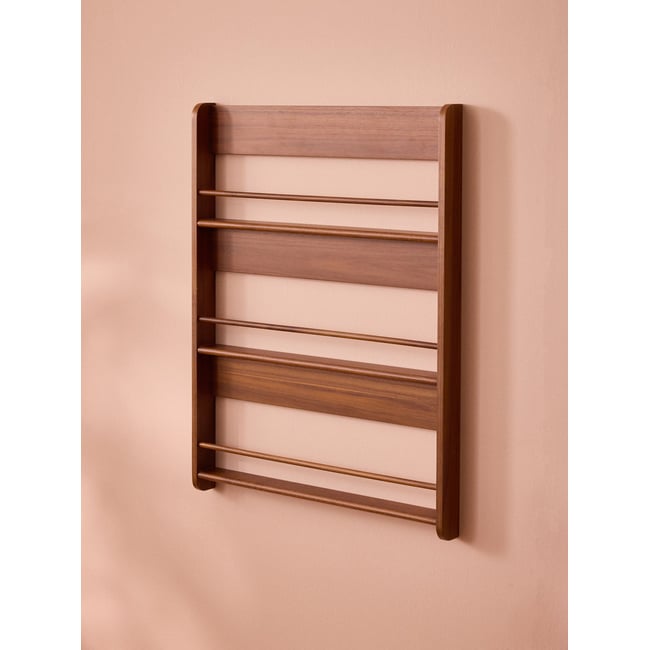 Etagère décorative porte-photos en bois de noyer Couleur bois noyer <span itemprop=