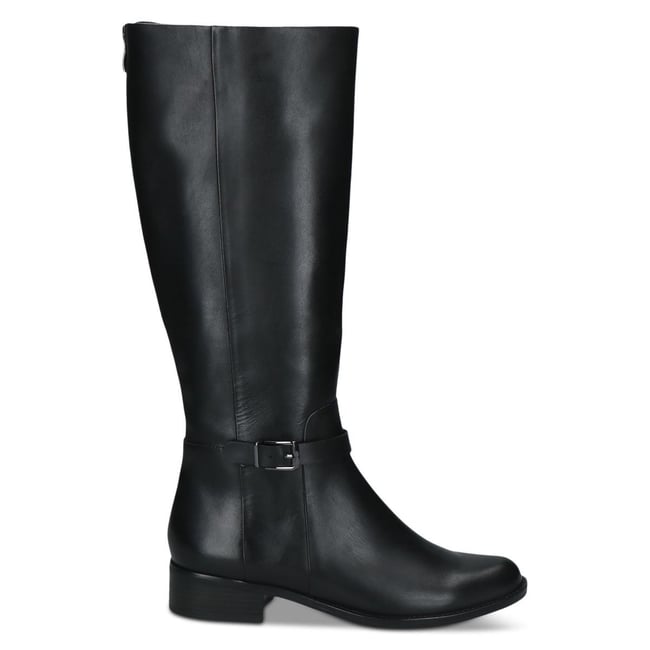 Bottes en cuir noir nappa <span itemprop=