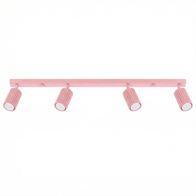 Plafonnier Aluminium Rose GU10 4 KARBON Couleur rose <span itemprop=