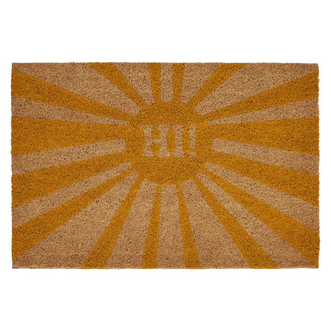 Hi Sunshine Coir Doormat, yellow, SO'HOME